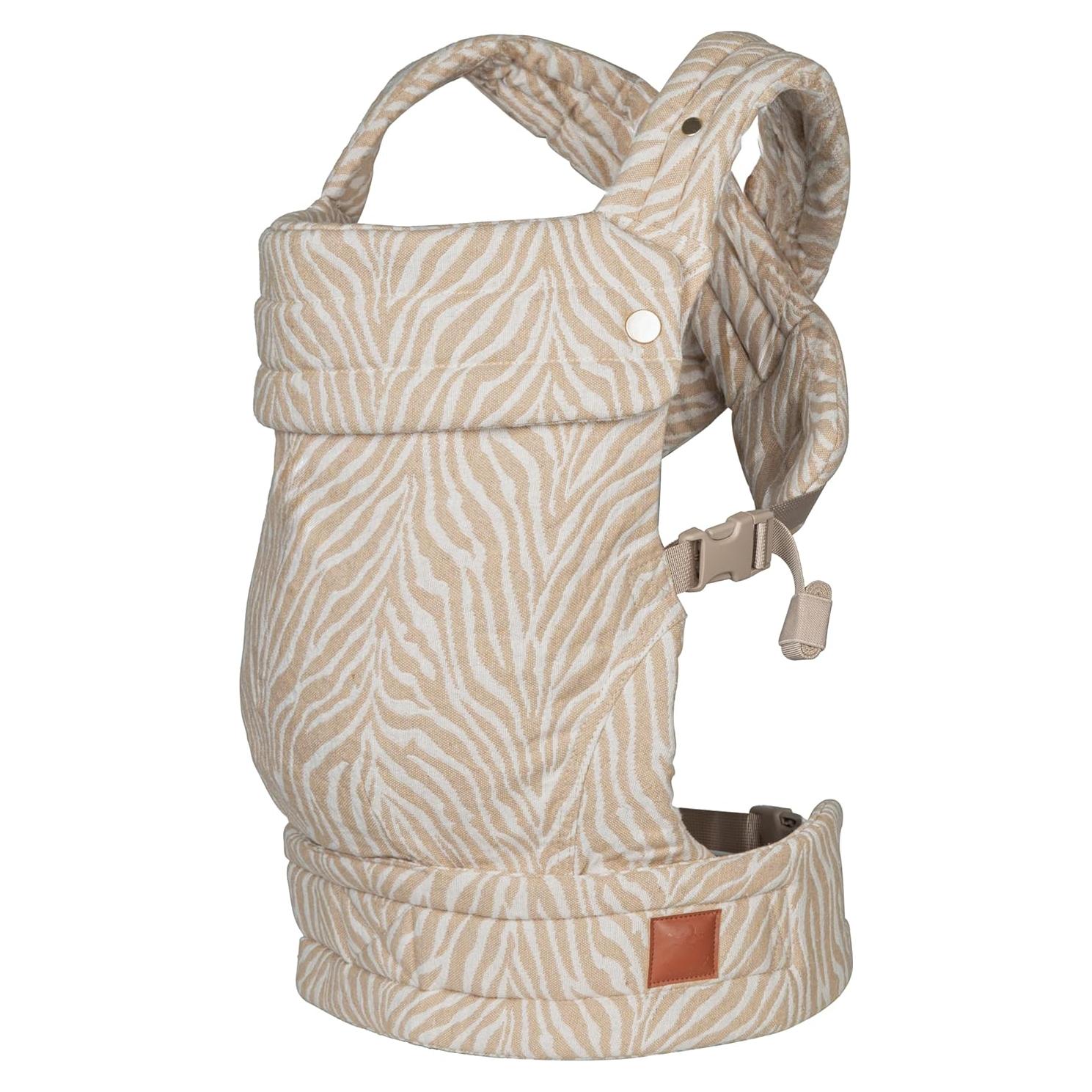 Portabebés 4 en 1 Ergonomico Cebra Beige | Soporte Lumbar | 3-16 kg