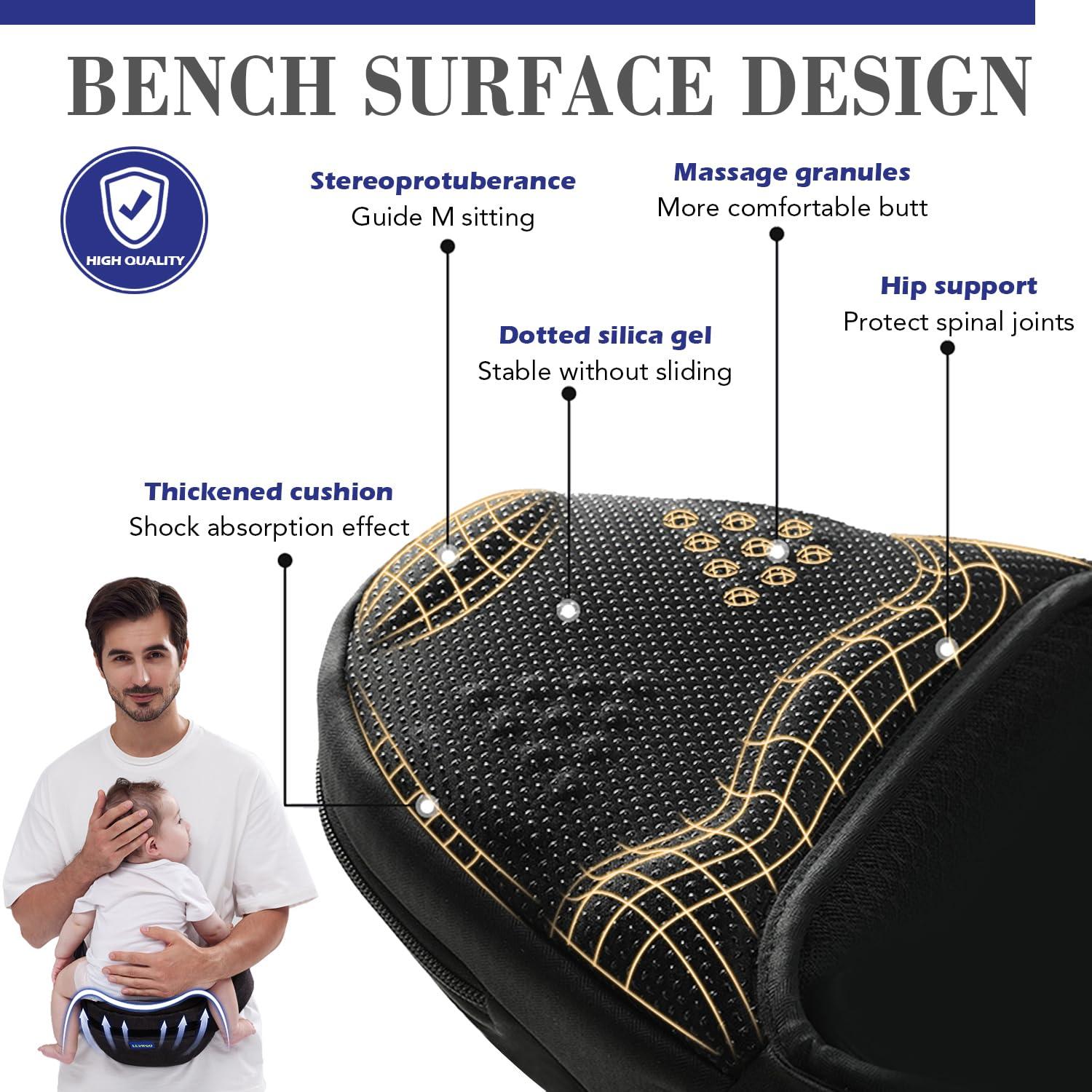 Portabebés Ergonómico Ajustable con Bolsillos - Negro