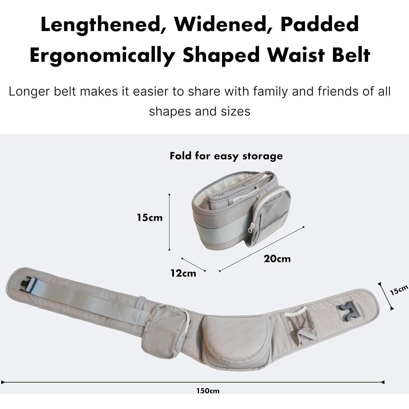 Portabebés Ergonómico CooCooBaby FLEXSEAT Gris 3.2-20kg