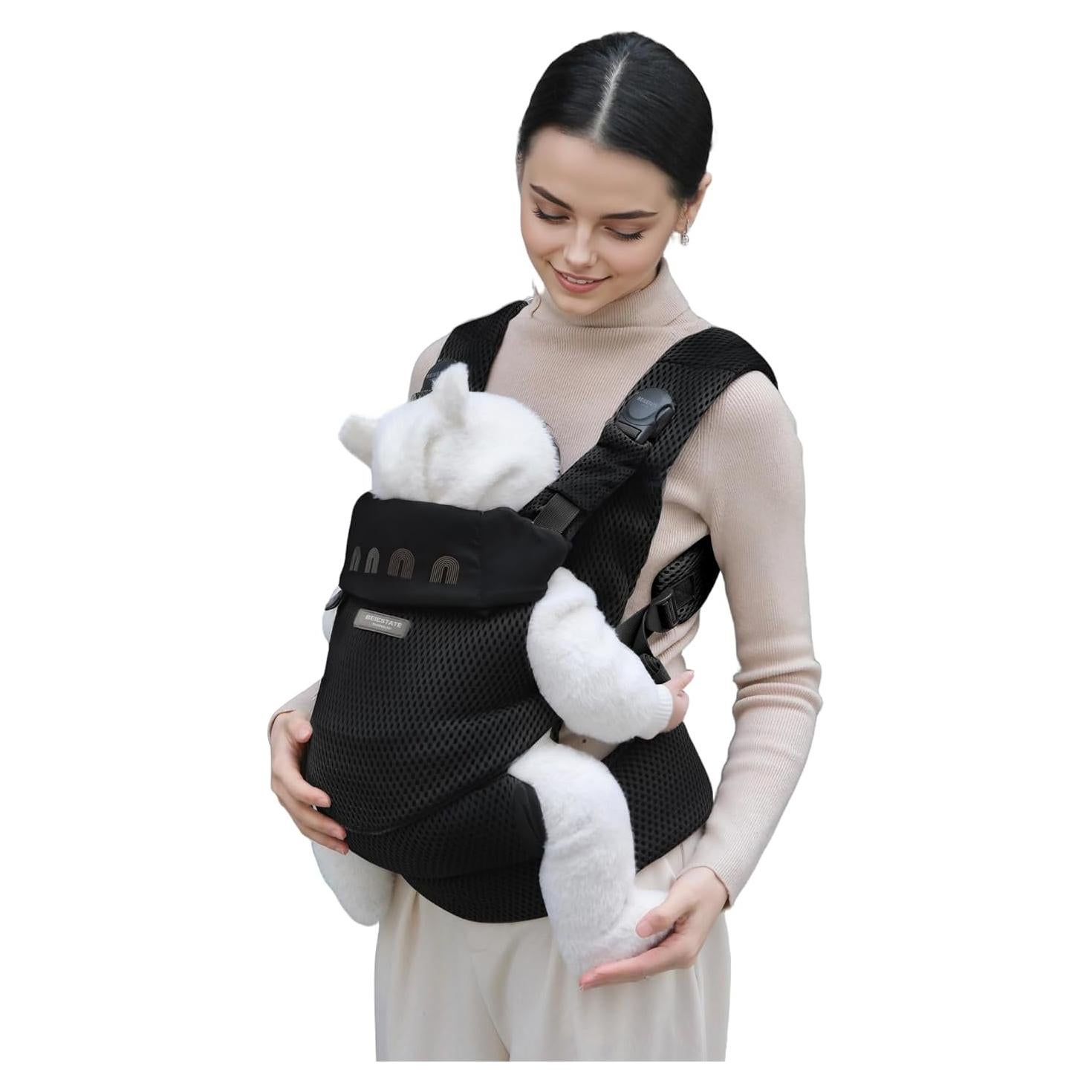 Portabebés Ligero BEIESTATE Negro Titanio hasta 15 kg