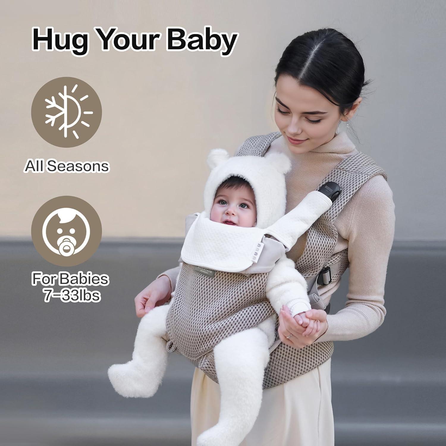 Portabebés Ligero BEIESTATE Negro Titanio hasta 15 kg