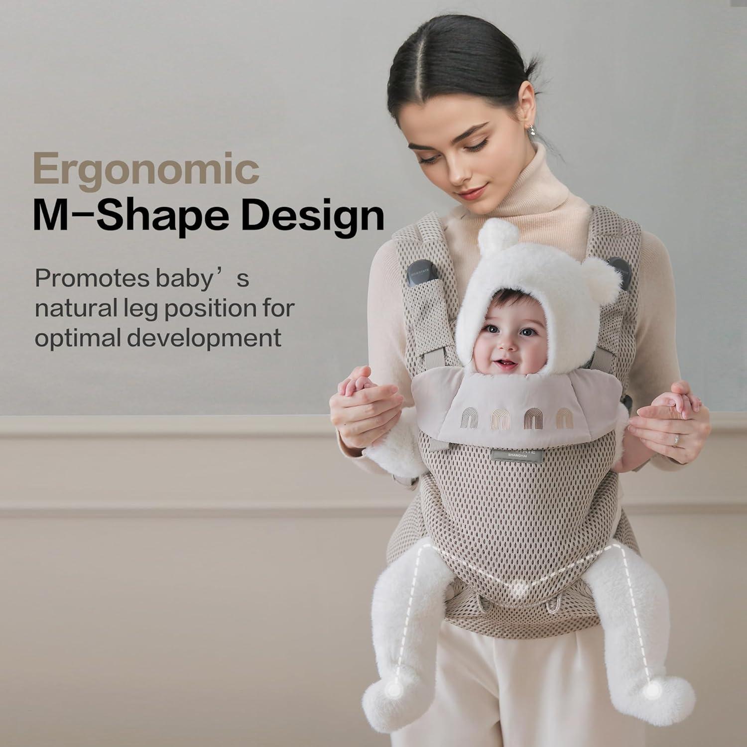 Portabebés Ligero BEIESTATE Negro Titanio hasta 15 kg