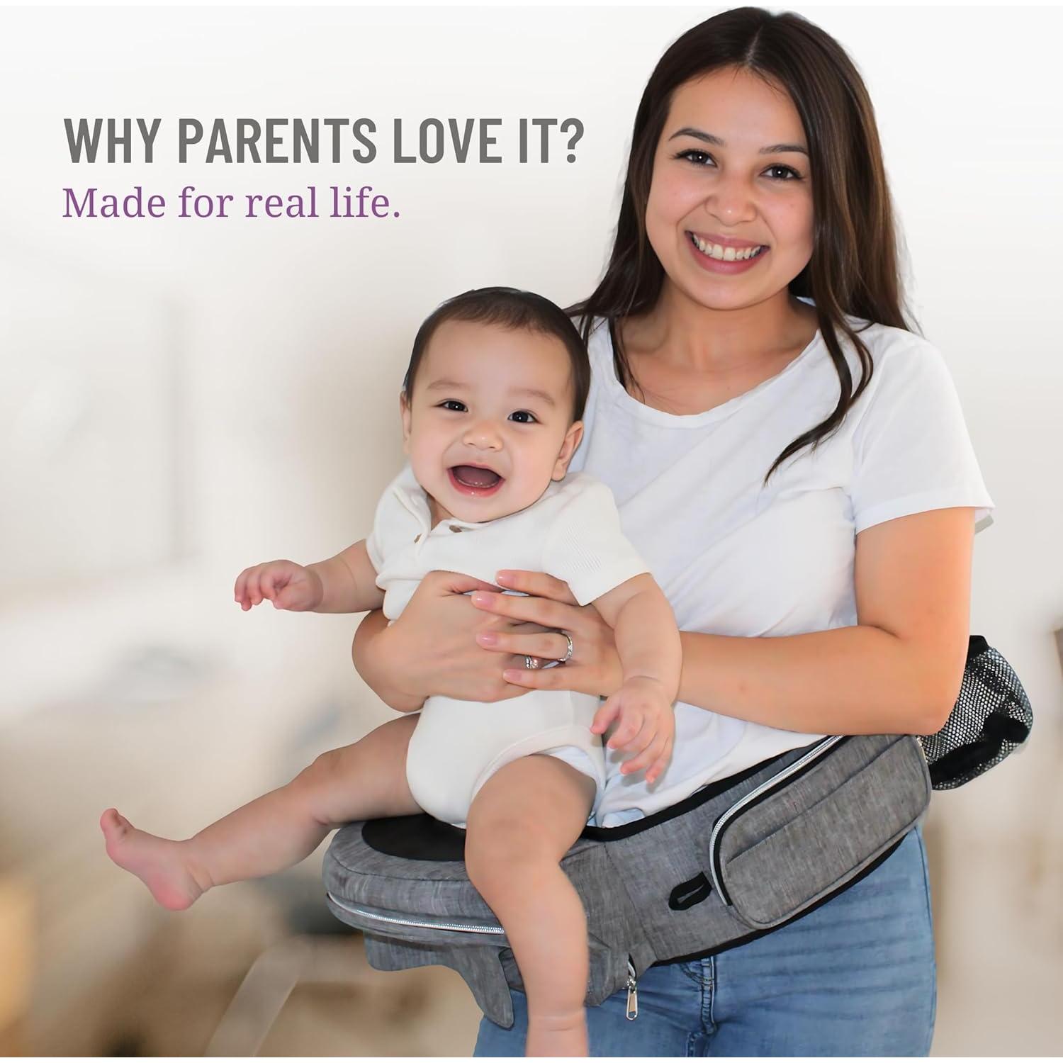 Portabebés CarryMe 8-en-1 Ergonómico Gris Grafito 3.6-20.4 kg