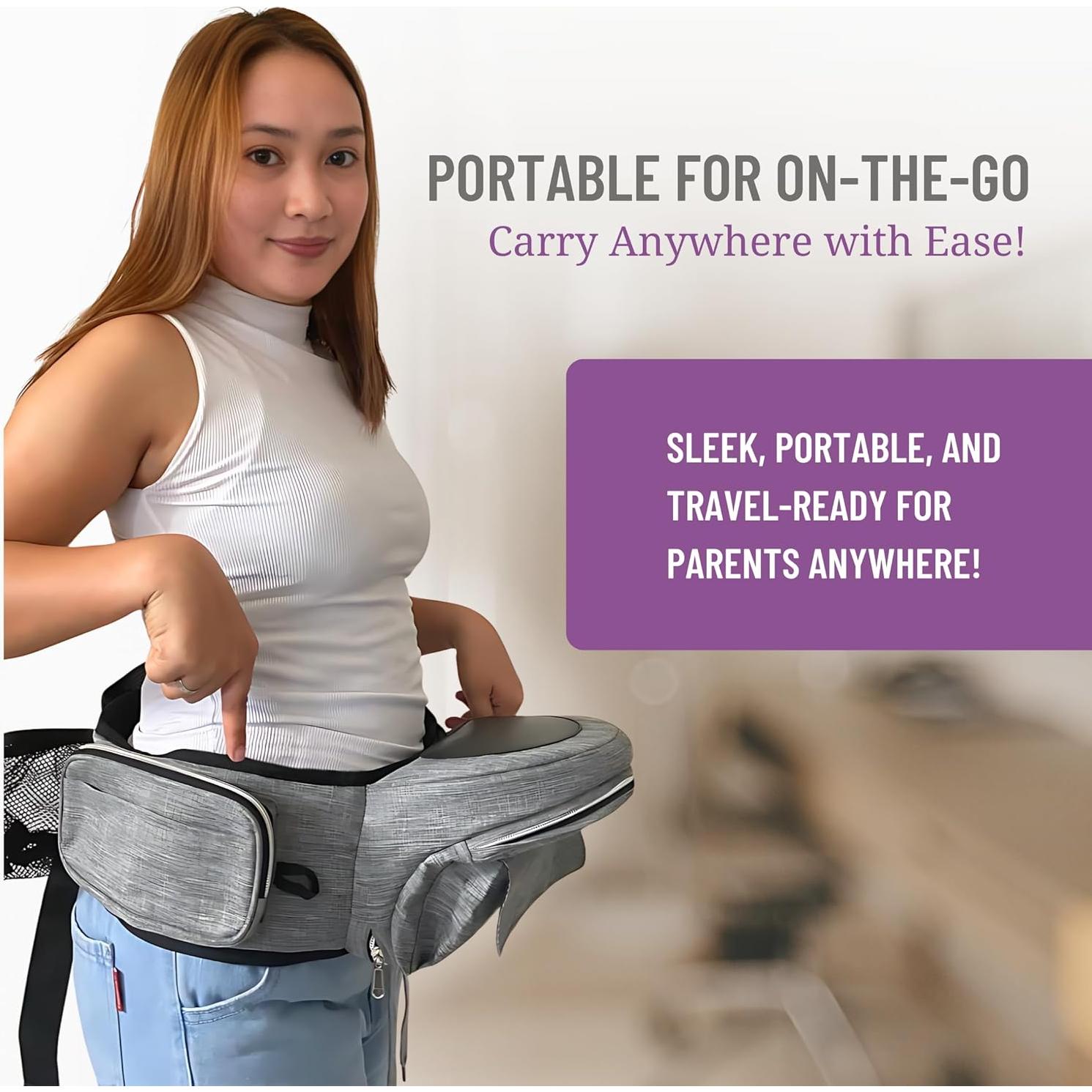 Portabebés CarryMe 8-en-1 Ergonómico Gris Grafito 3.6-20.4 kg