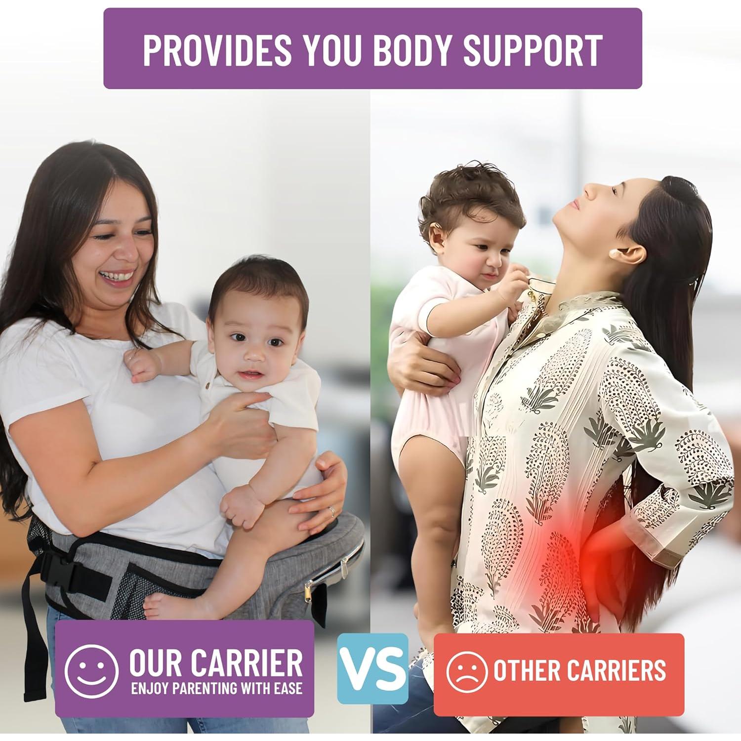 Portabebés CarryMe 8-en-1 Ergonómico Gris Grafito 3.6-20.4 kg