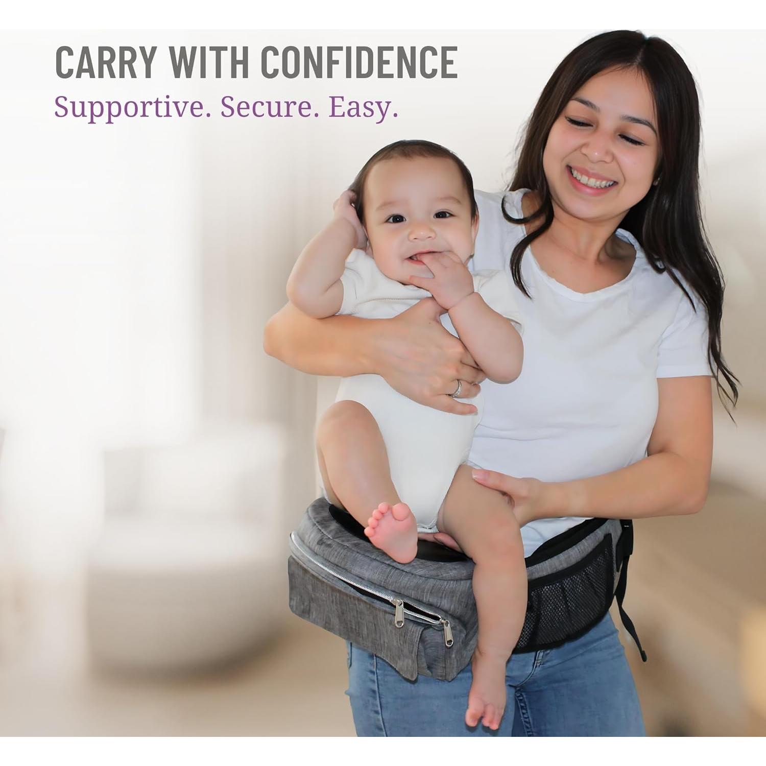 Portabebés CarryMe 8-en-1 Ergonómico Gris Grafito 3.6-20.4 kg