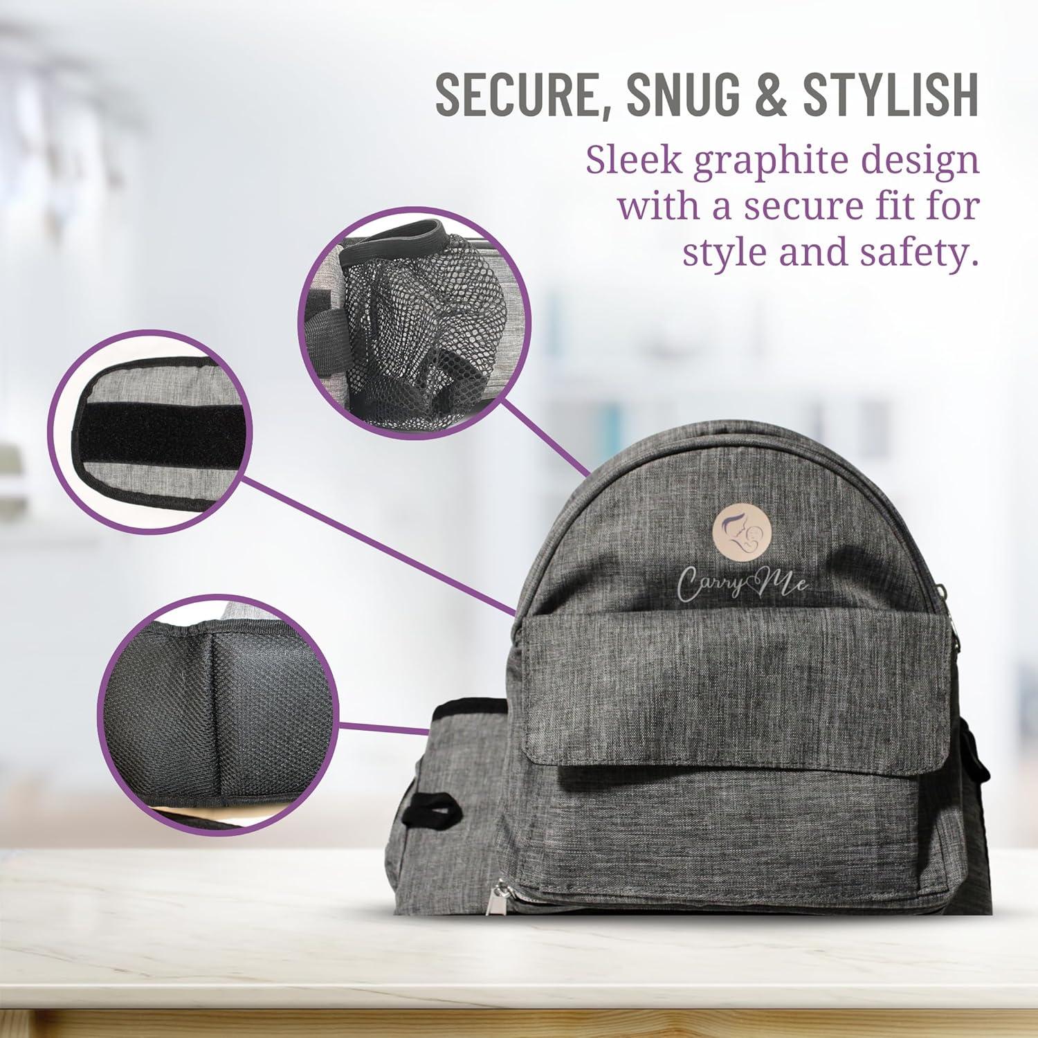 Portabebés CarryMe 8-en-1 Ergonómico Gris Grafito 3.6-20.4 kg