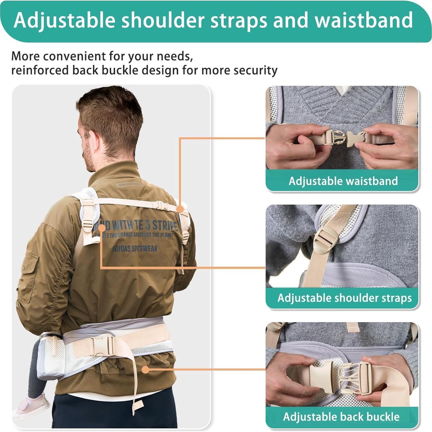 Portabebés Ergonómico Ajustable 6-en-1 AXT312 hasta 20.41 kg