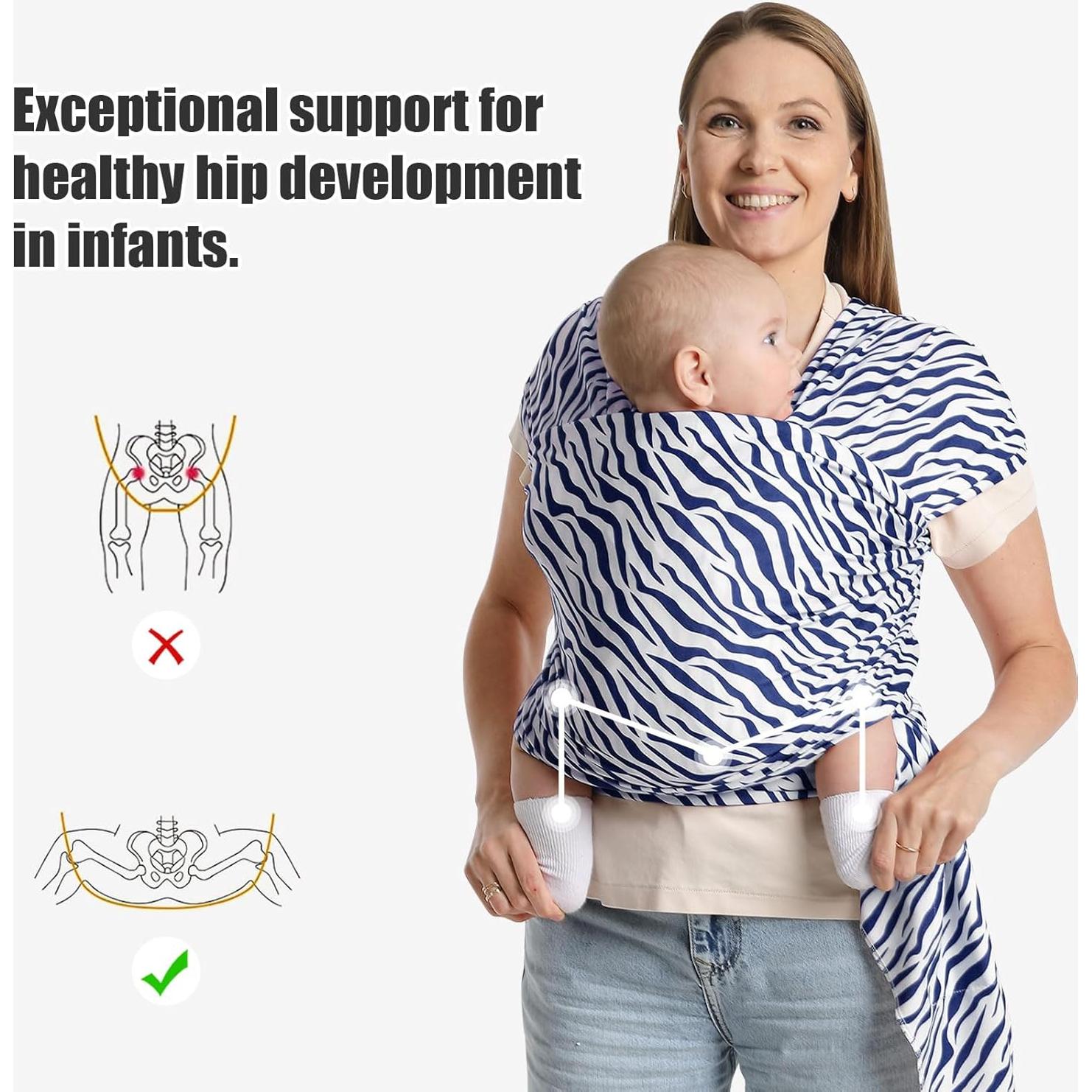 Fular para Bebés Rayas de Cebra SL-2025-AB 3.2-17.2 kg