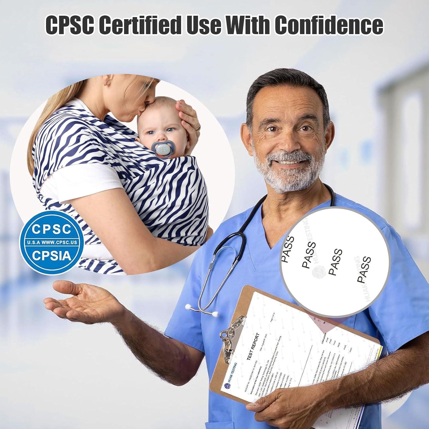 Fular para Bebés Rayas de Cebra SL-2025-AB 3.2-17.2 kg