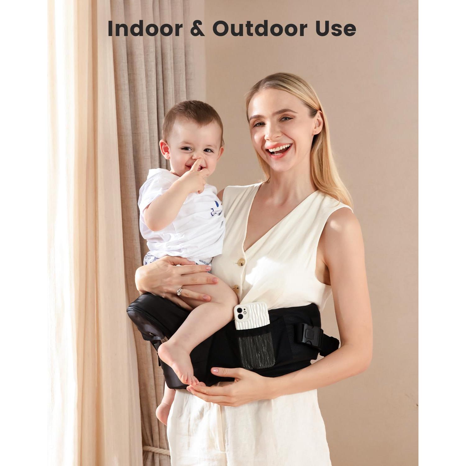 Portabebés GROWNSY Negro Ergonómico para 0-30 kg