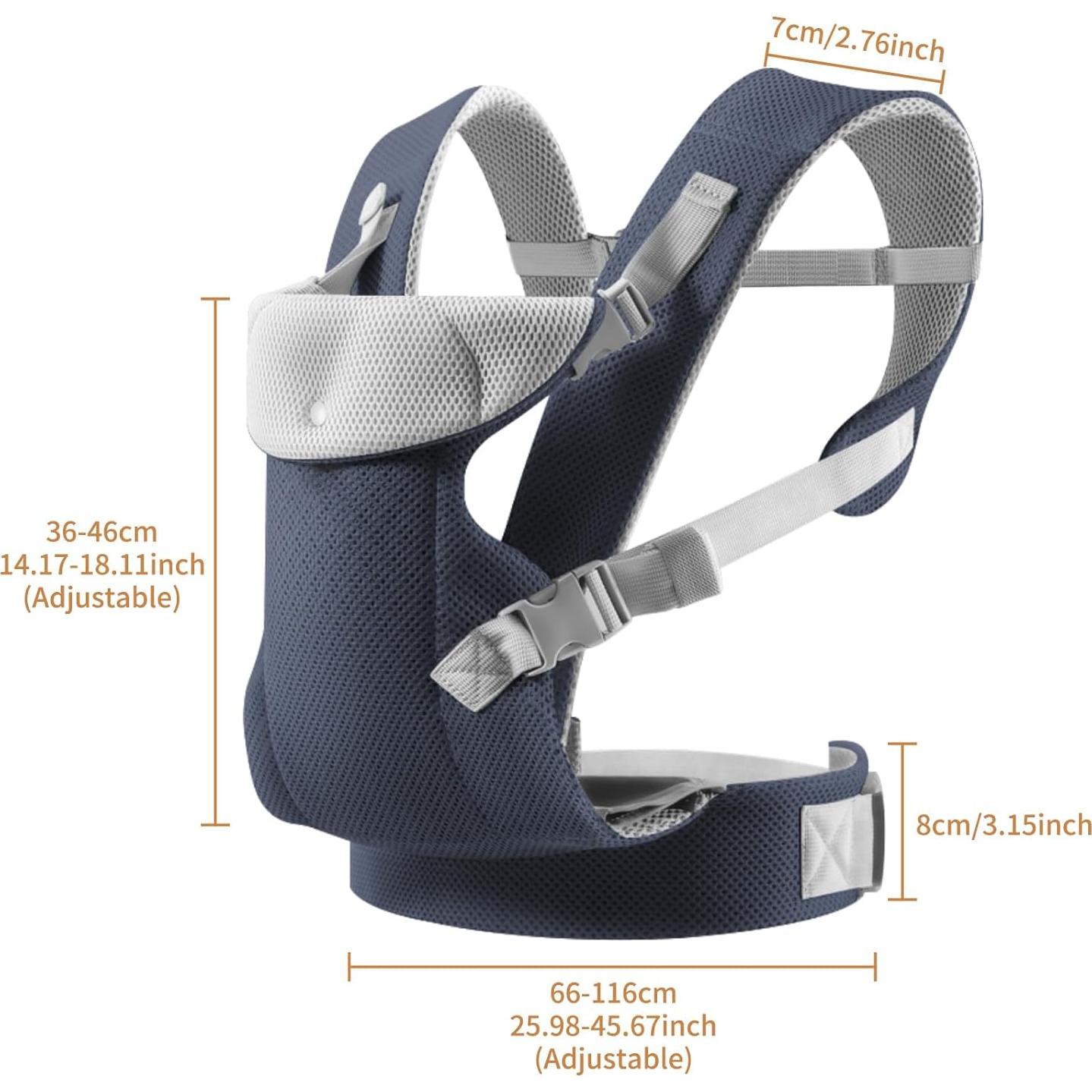 Portabebés Ergonómico IULONEE Azul Marino Ajustable 15kg