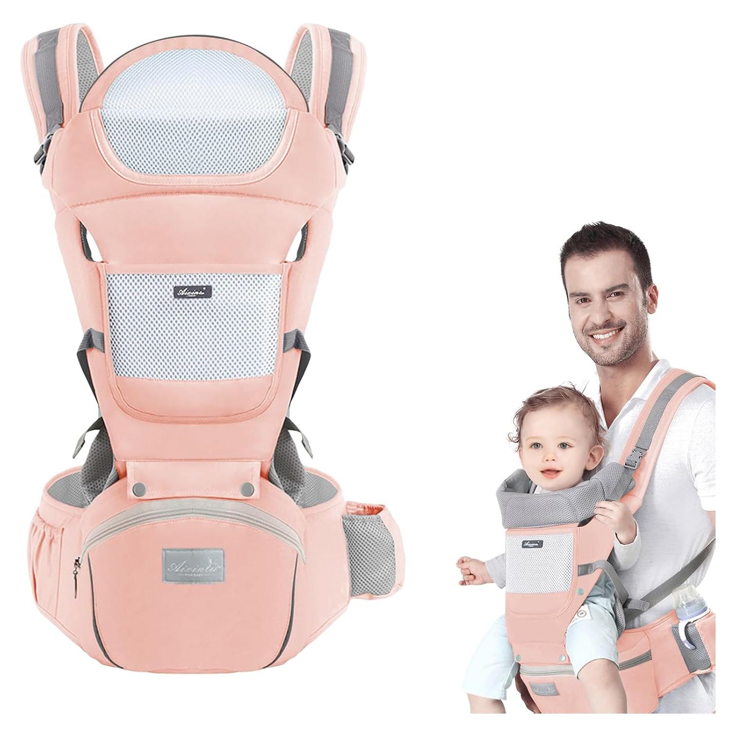 Portabebés ergonómico M Dsign 9 en 1 Rosa 3-20 kg