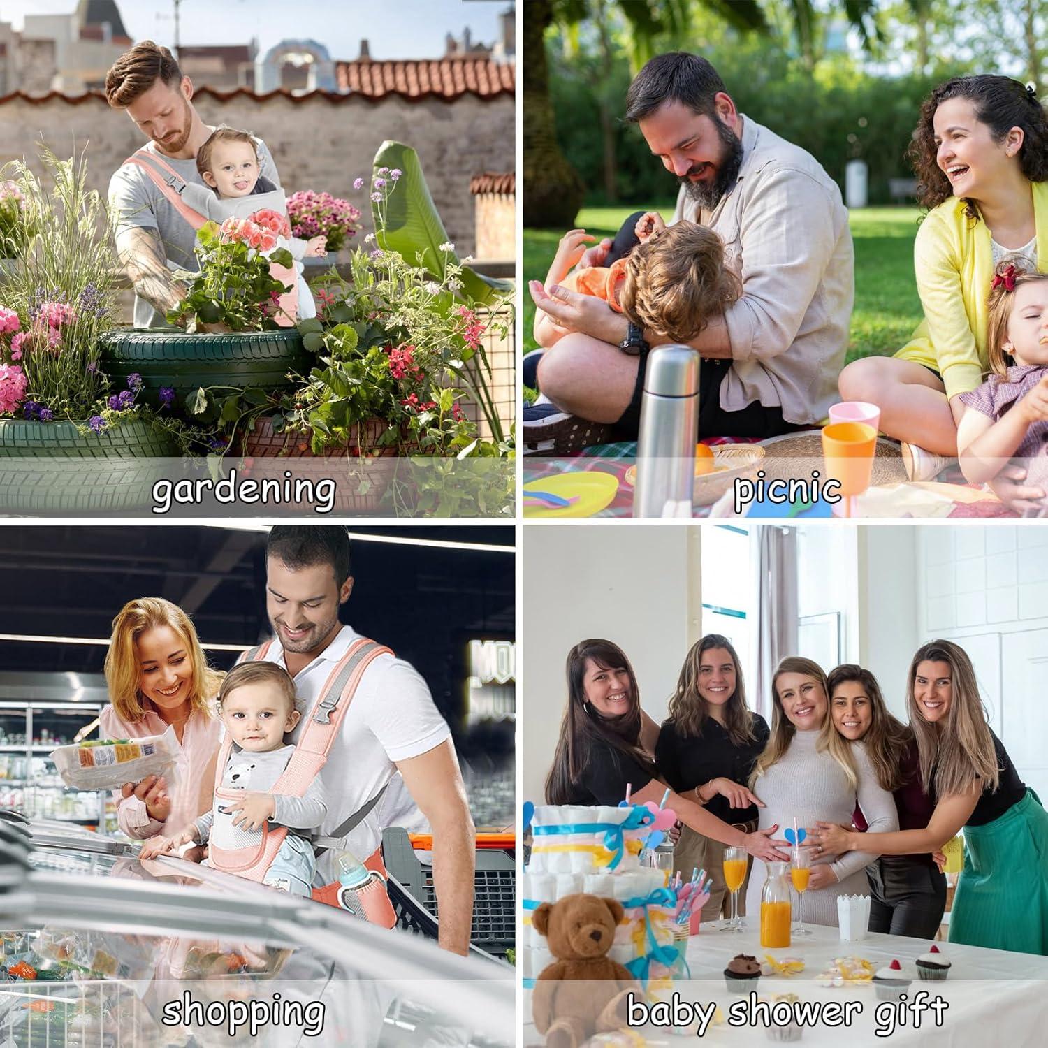 Portabebés ergonómico M Dsign 9 en 1 Rosa 3-20 kg