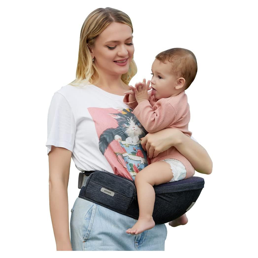 Portabebés Hip Baby Gris Ergonómico para Bebés 3.6-20 kg