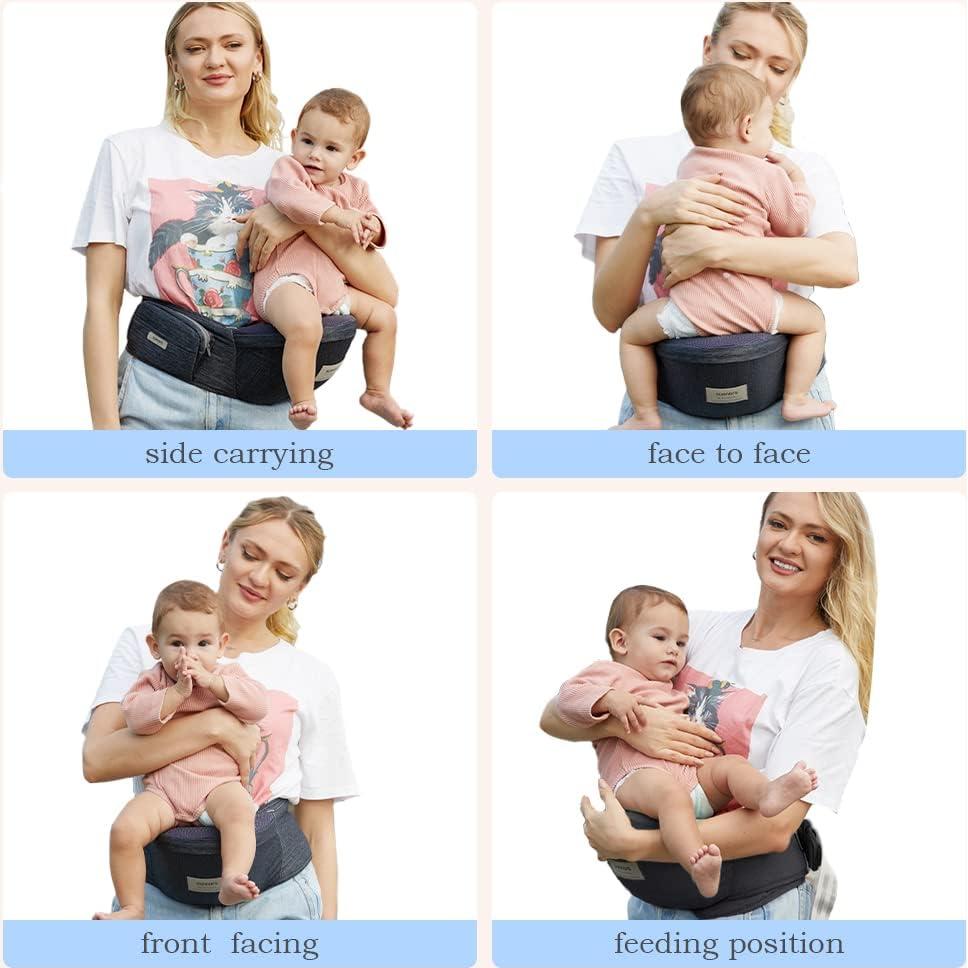 Portabebés Hip Baby Gris Ergonómico para Bebés 3.6-20 kg