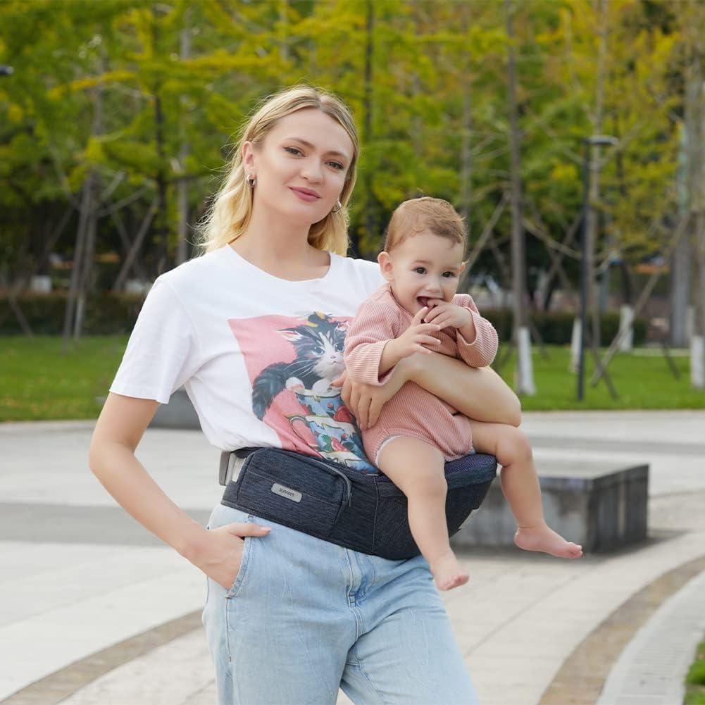 Portabebés Hip Baby Gris Ergonómico para Bebés 3.6-20 kg