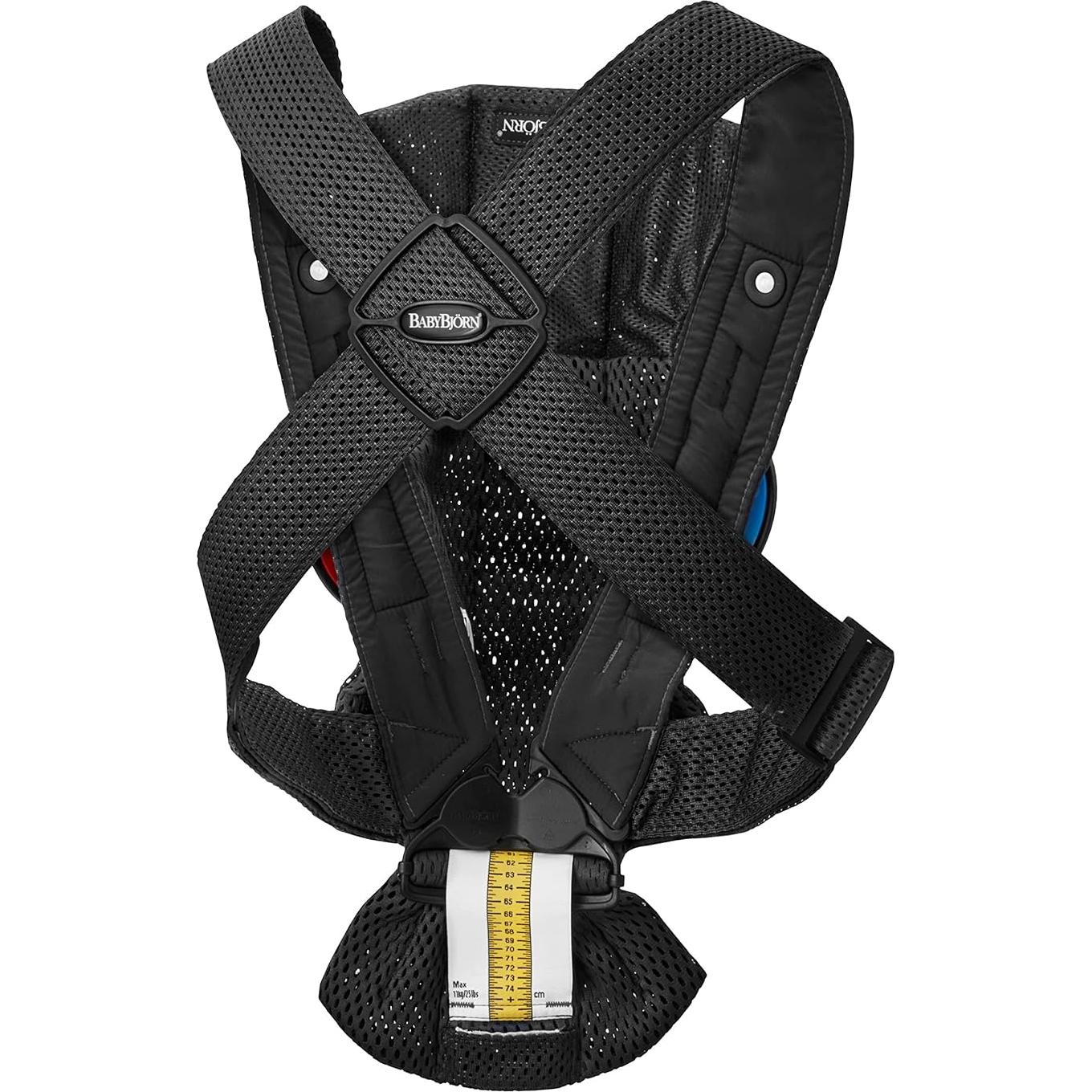 Portabebés Mini BabyBjörn Negro Malla 3D Ergonómico 0.82 kg