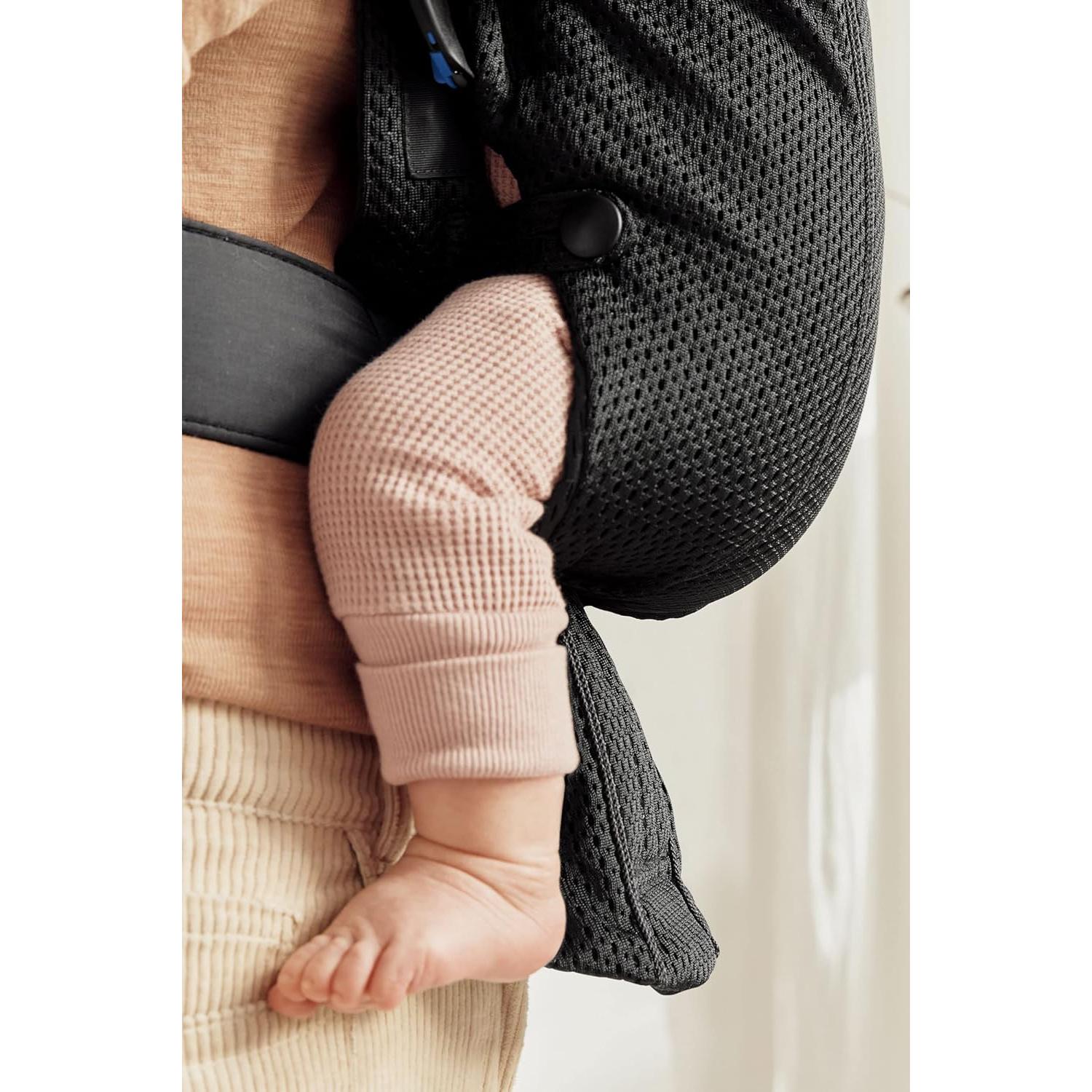 Portabebés Mini BabyBjörn Negro Malla 3D Ergonómico 0.82 kg