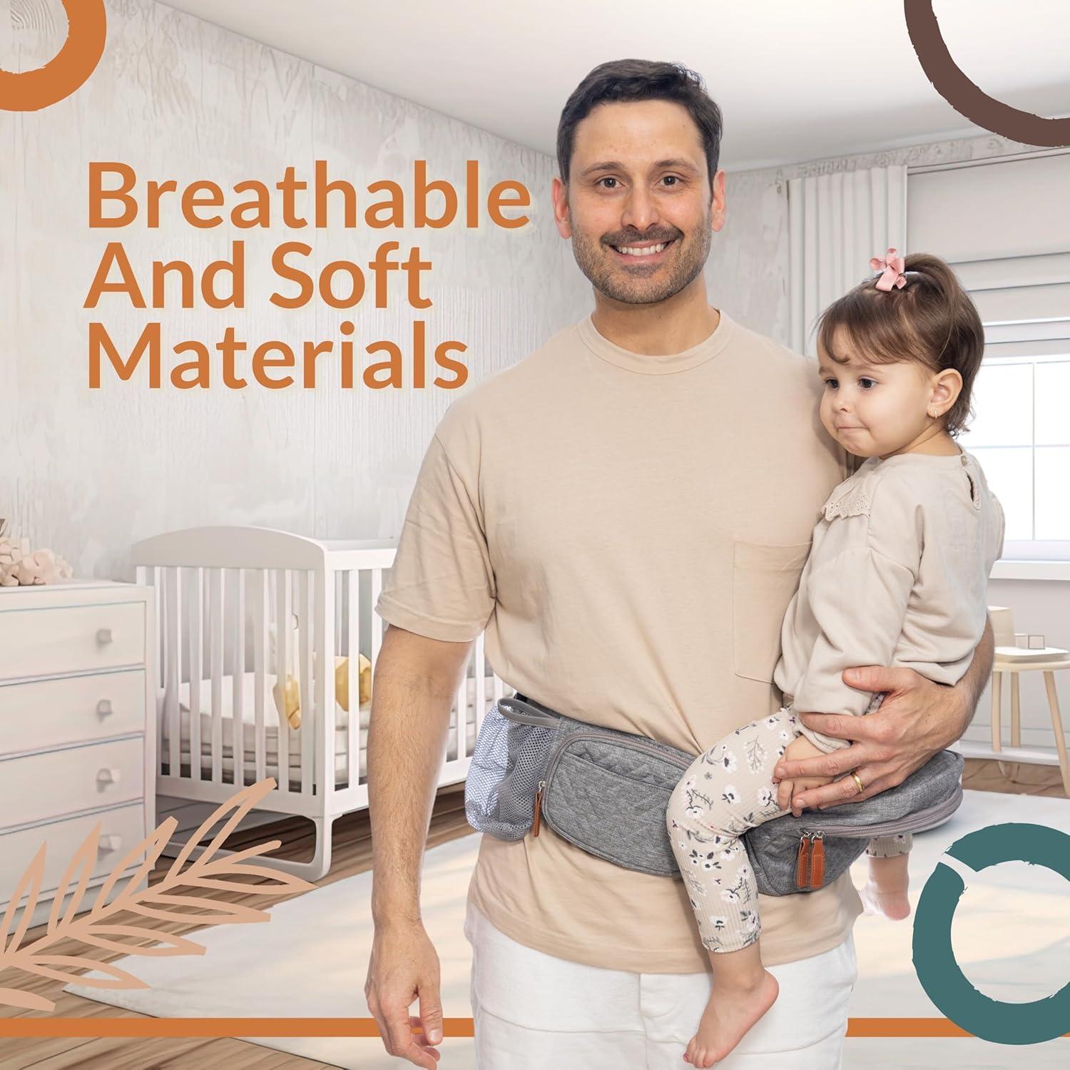 Portabebés Ergonómico Fawnest con Asiento de Cadera - Hasta 20 kg