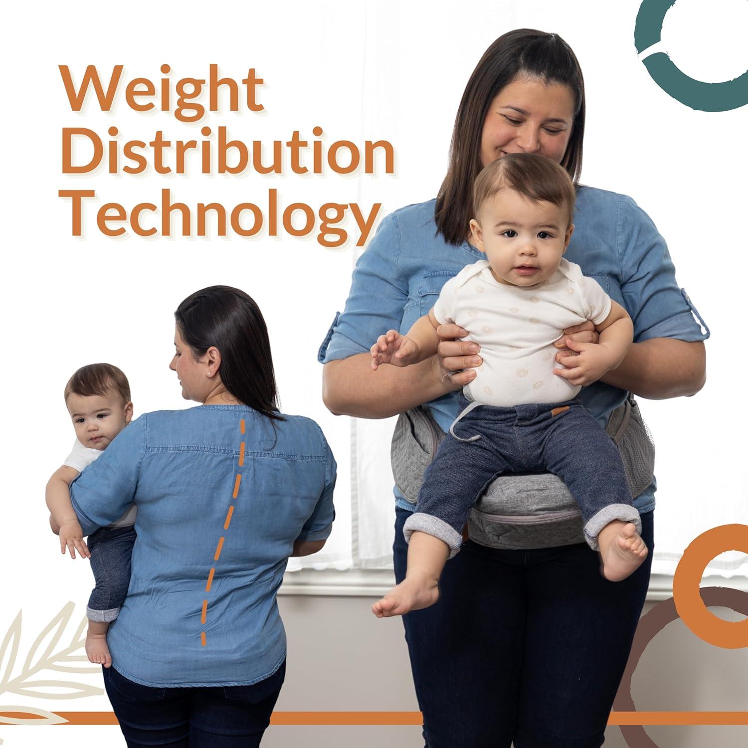 Portabebés Ergonómico Fawnest con Asiento de Cadera - Hasta 20 kg