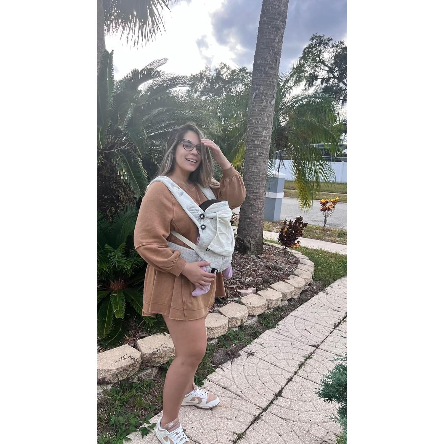 Fular Bebé Tejido Bebamour Gris 3-en-1 hasta 14.9 kg