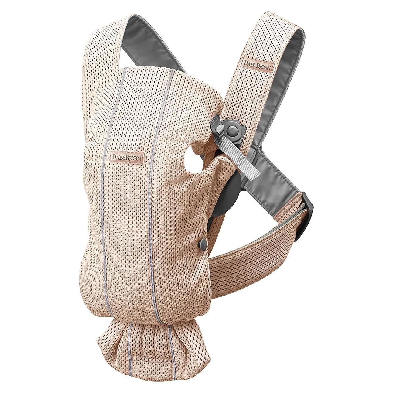 Portabebés Mini BabyBjörn Malla 3D Rosa Perla 3.2-11.3 kg