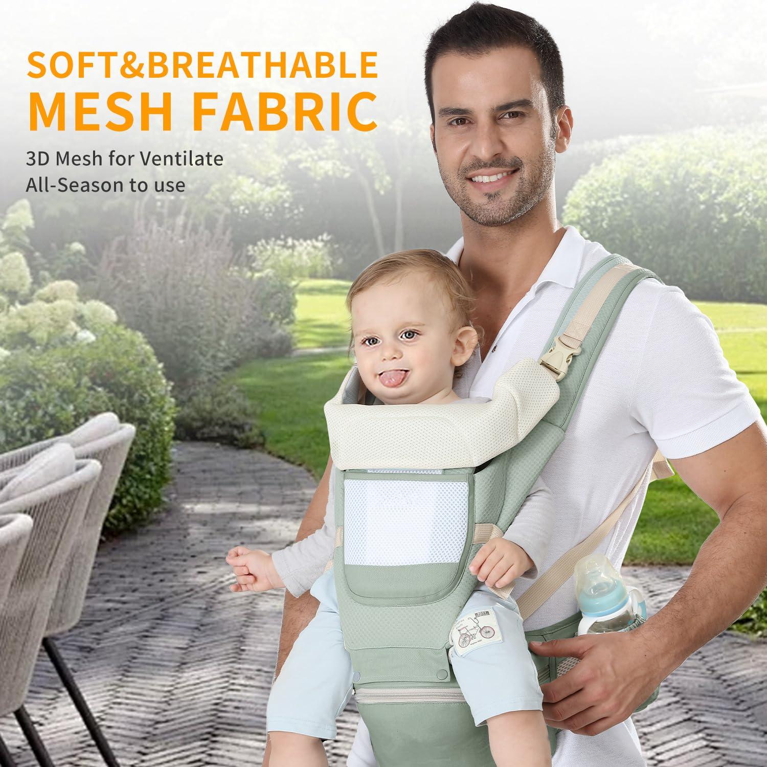 Portabebés Ergonómico AIR BINGXIN Verde 6 en 1 3.2-20.4 kg