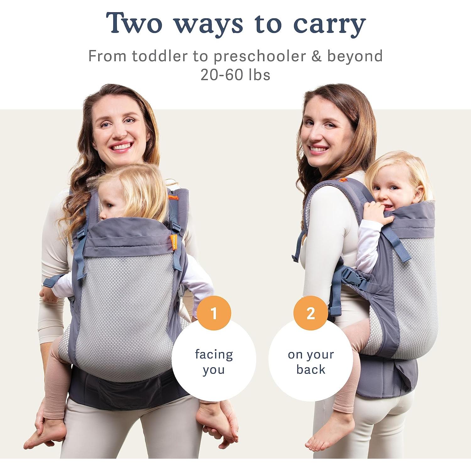 Portabebés Beco Gris Oscuro - Transpirable Malla 3D 9-27 kg