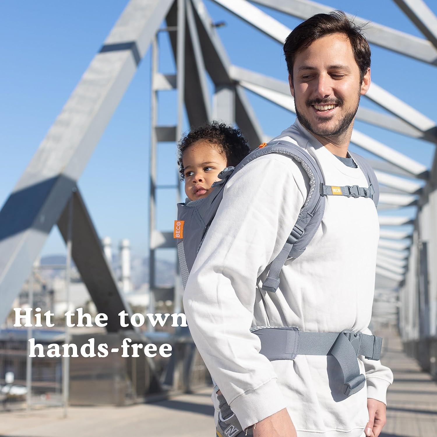Portabebés Beco Gris Oscuro - Transpirable Malla 3D 9-27 kg