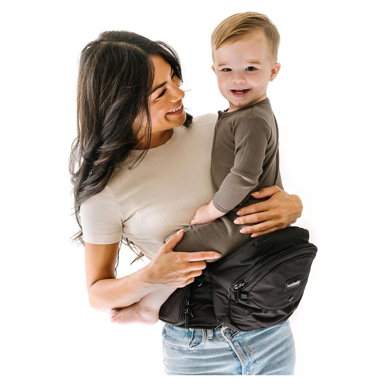 Portabebés Tushbaby Negro - Soporte Ergonómico 0-3 Años