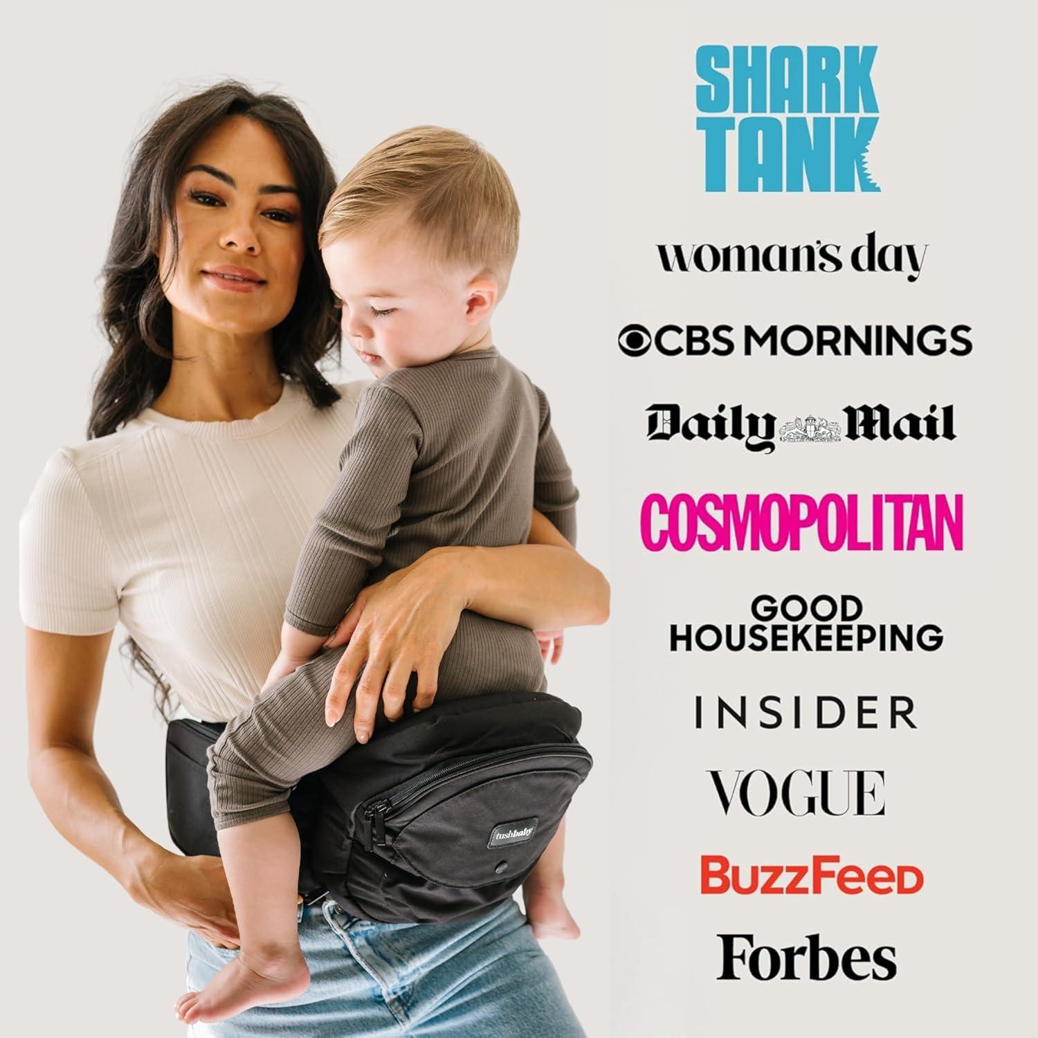 Portabebés Tushbaby Negro - Soporte Ergonómico 0-3 Años