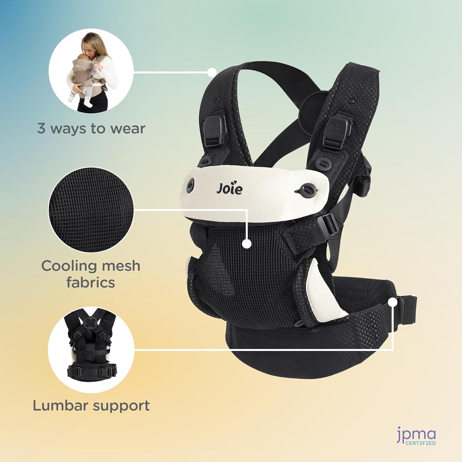 Portabebés Joie Savvy Lite Air 3-en-1 Ergonómico Jet