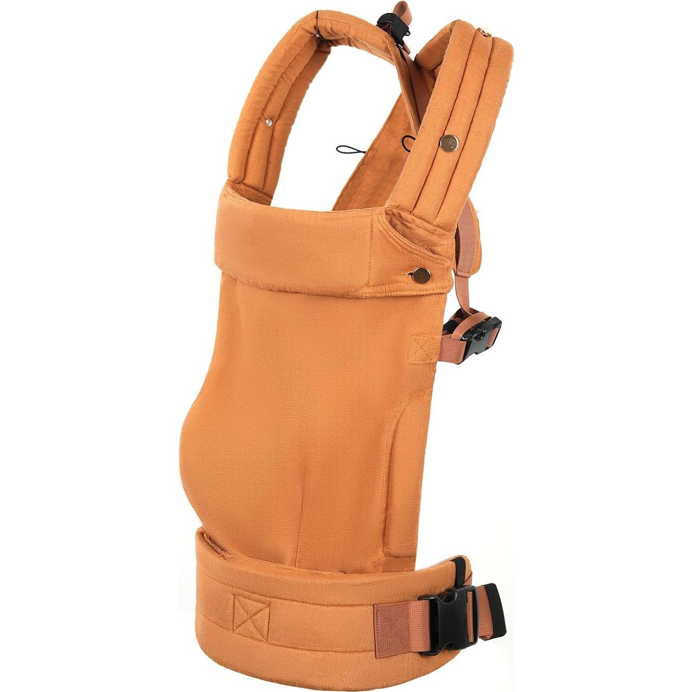 Portabebés Ergonómico Lino 100% Naranja Marrón 3-20 kg