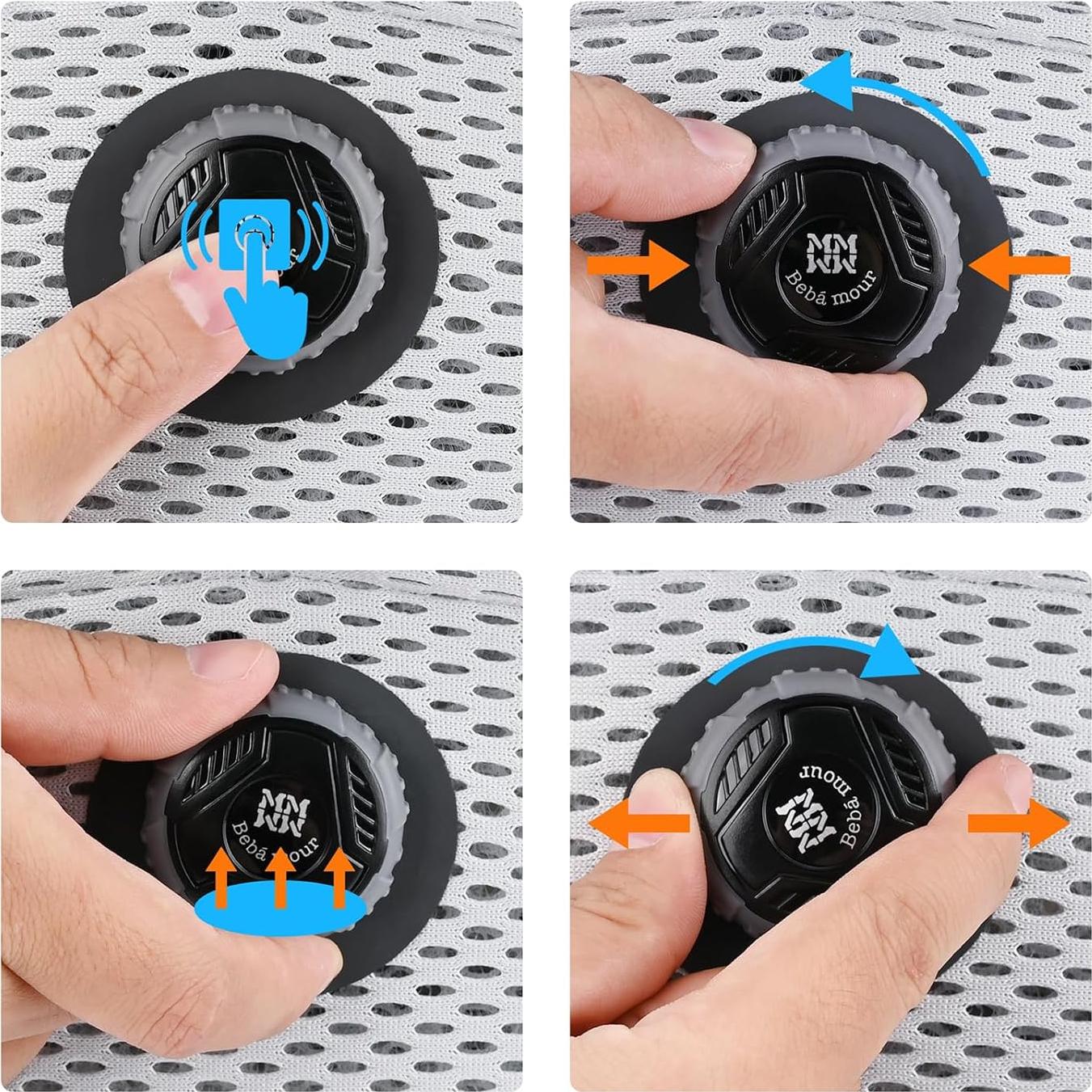 Portabebés Ergonómico Bebamour Gris 3-14.5kg Malla Transpirable