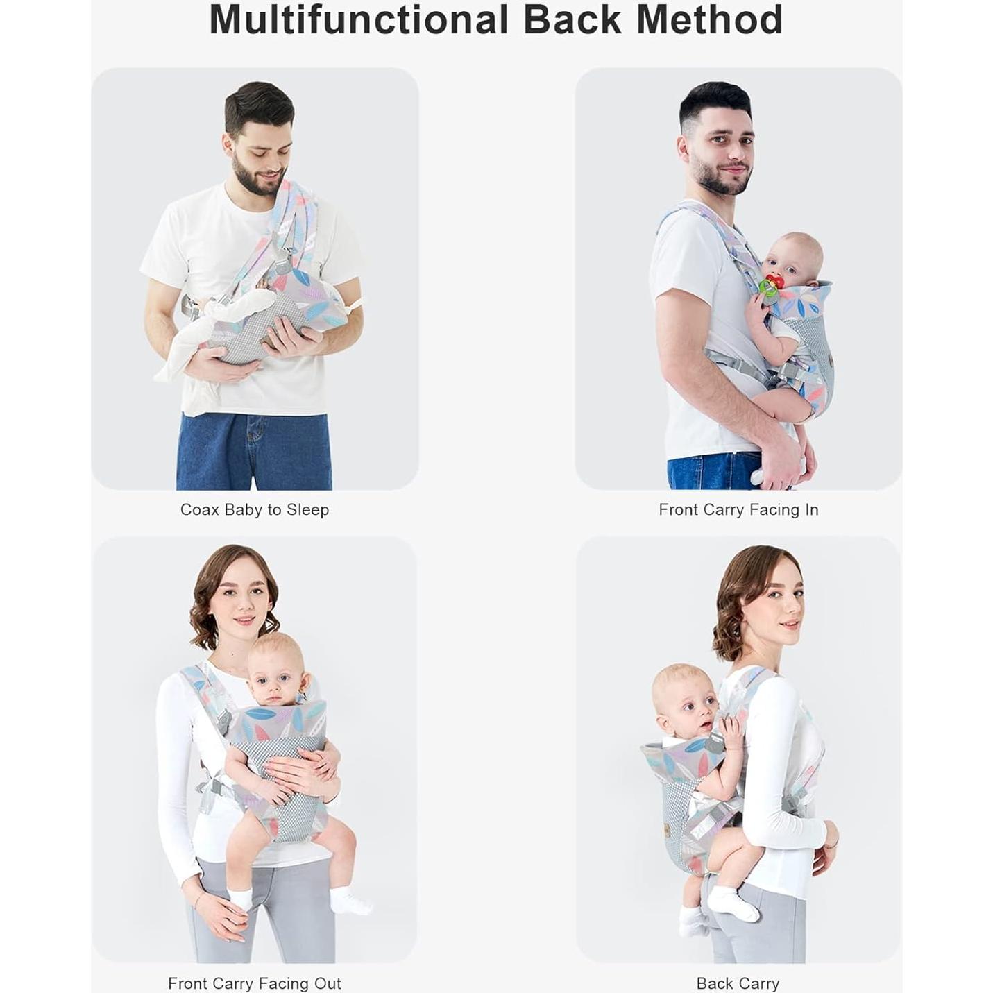 Portabebés IULONEE Embrace Cozy 4-en-1 Ergonómico Azul