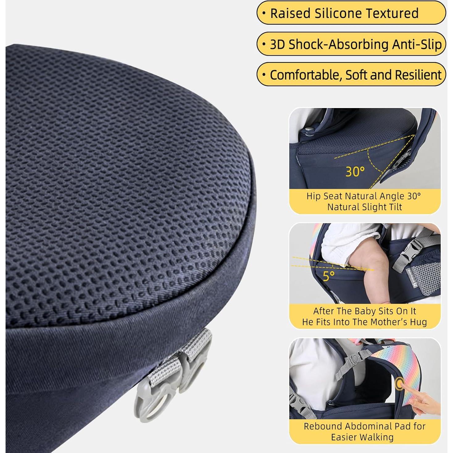 Portabebés AIBABY Ajustable Ergonómico Negro 3.2-19.9 kg