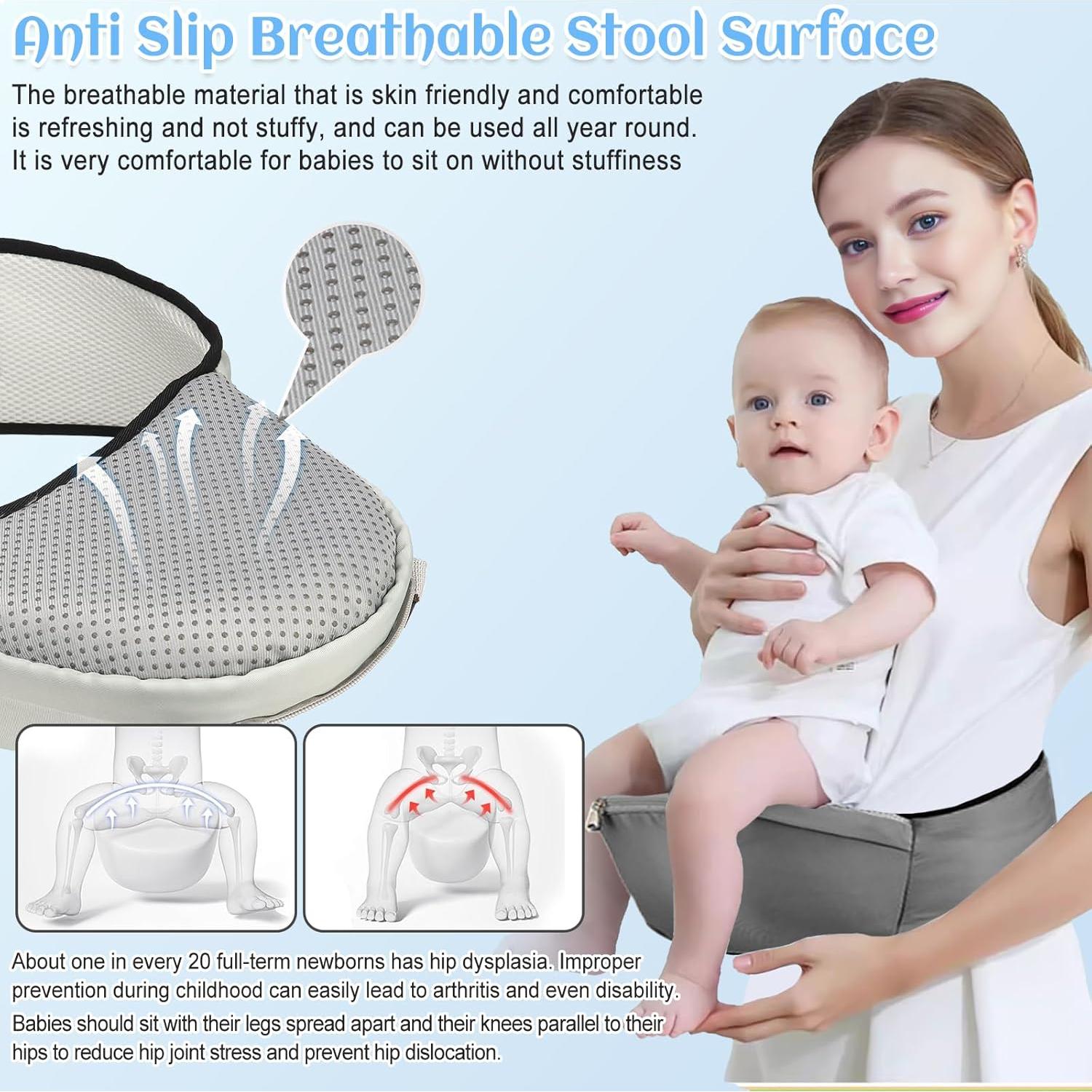 Portabebés 2 en 1 Ergonomico para Bebés hasta 20 kg - Gris