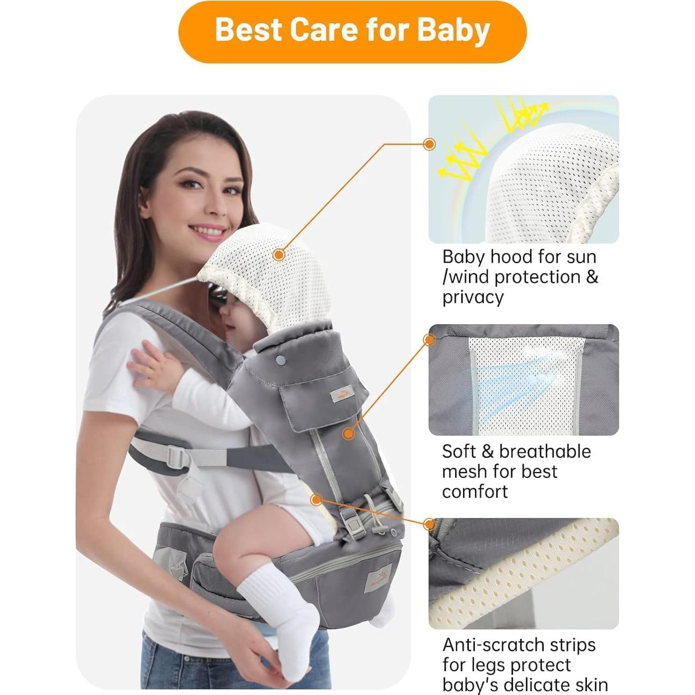 Portabebés Mumgaroo 6 en 1 Ajustable para Bebés y Niños