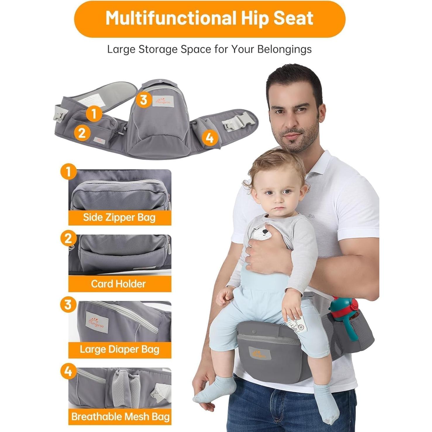 Portabebés Mumgaroo 6 en 1 Ajustable para Bebés y Niños