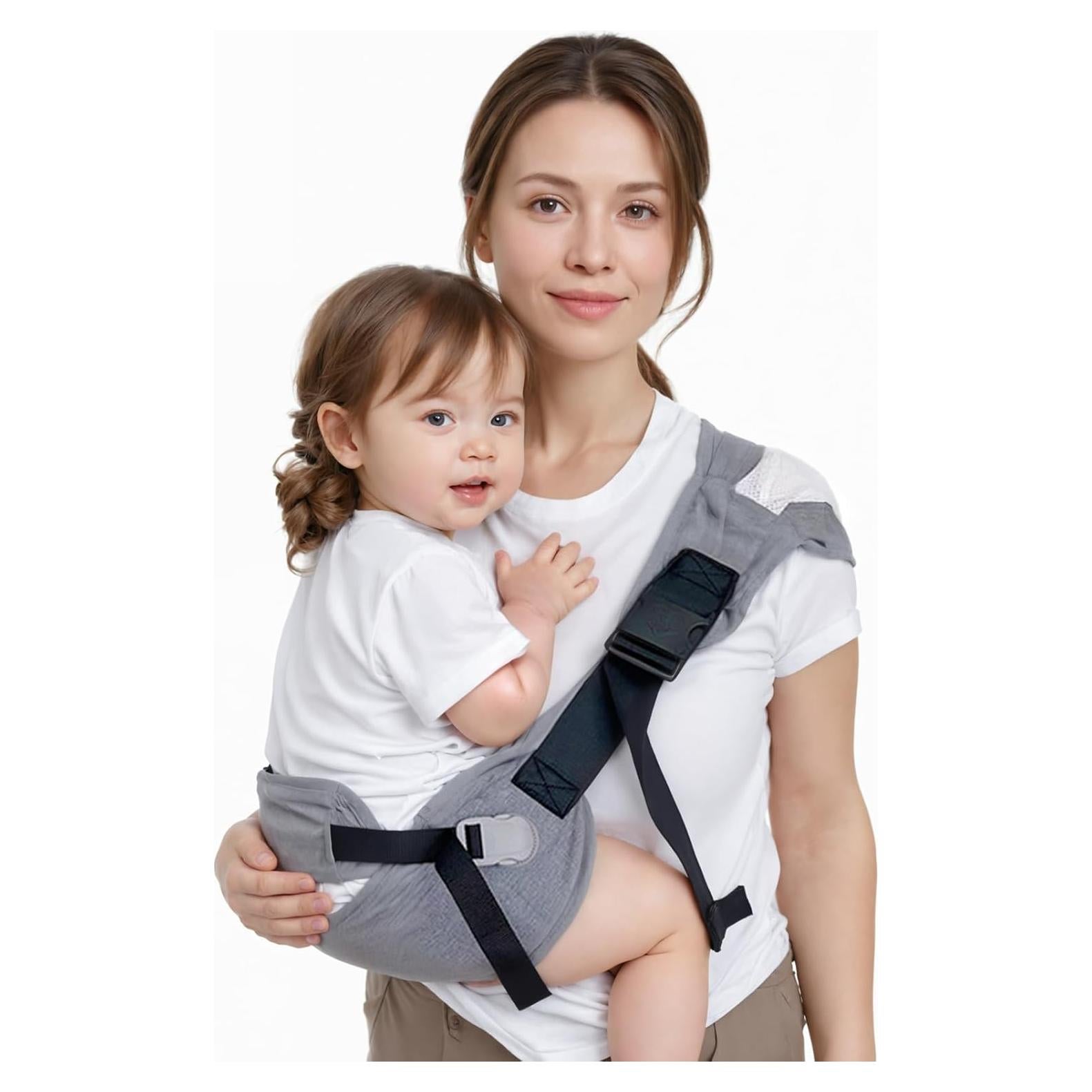 Portabebés Ajustable Gris - Para Niños de 6 a 48 Meses, 25 kg