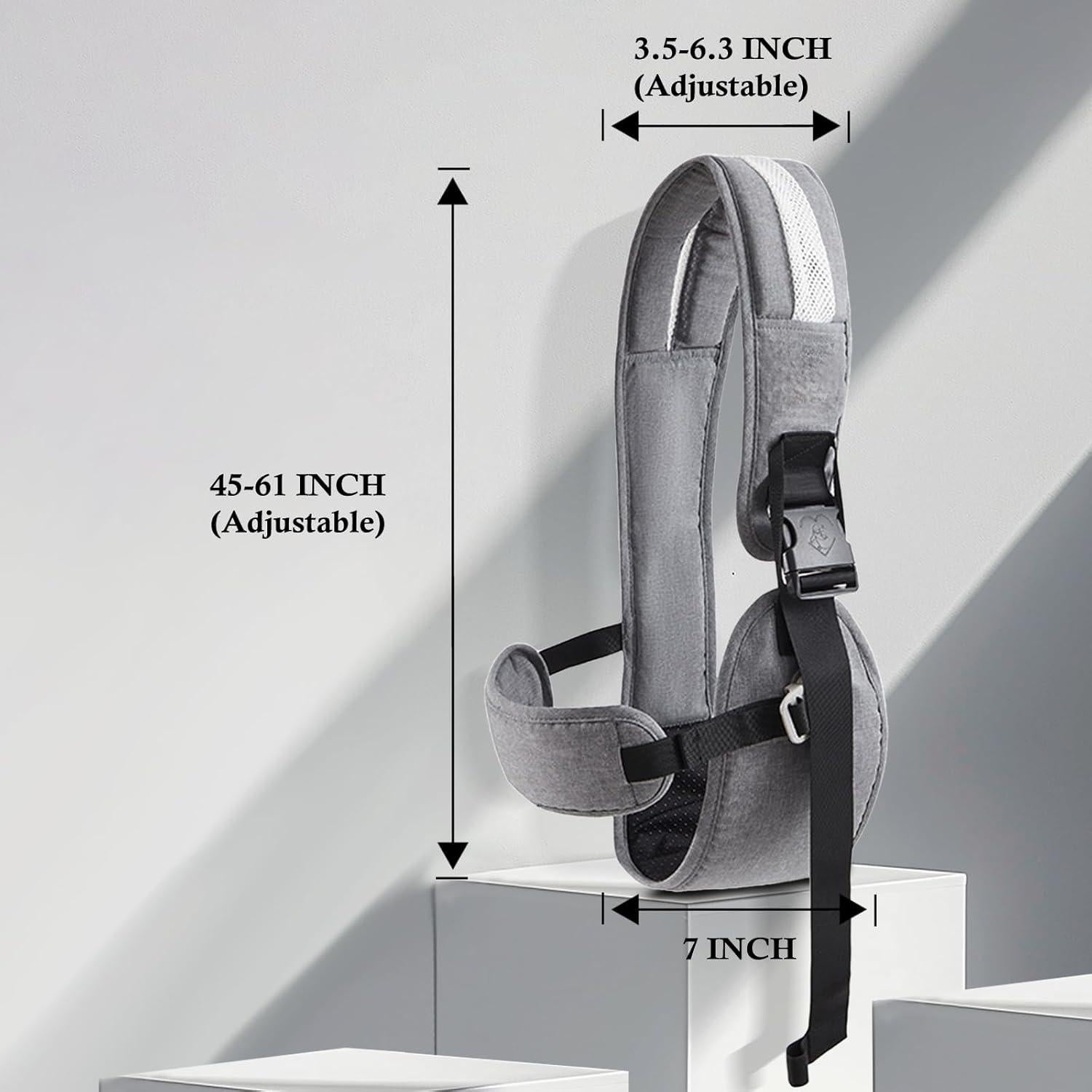 Portabebés Ajustable Gris - Para Niños de 6 a 48 Meses, 25 kg