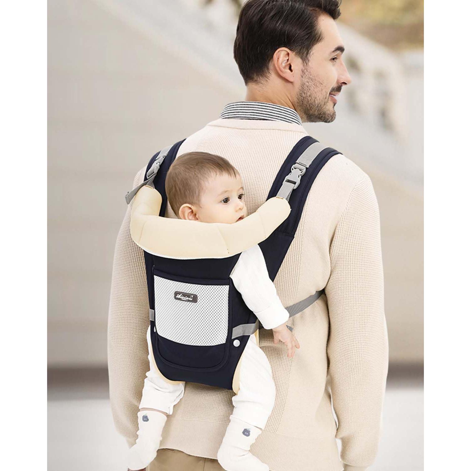 Portabebés Ergonómico Gris 4 en 1 Ajustable para Bebés