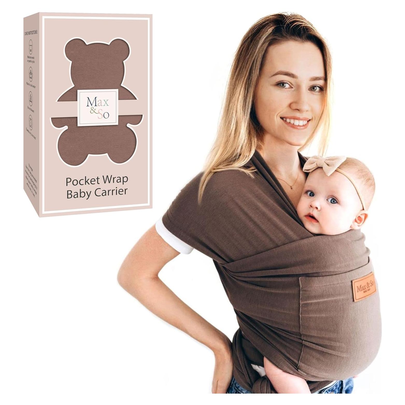Fular Portabebés Algodón Premium Max&so Gris Tierra 3.6-15.9 kg