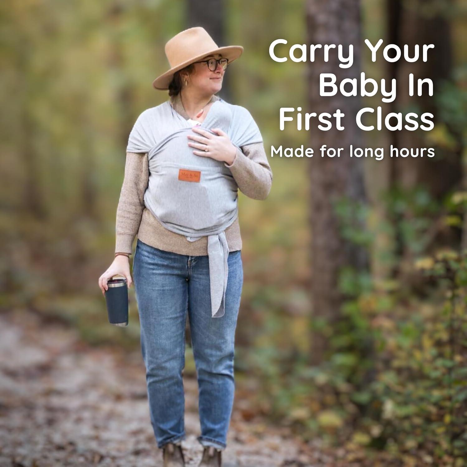 Fular Portabebés Algodón Premium Max&so Gris Tierra 3.6-15.9 kg