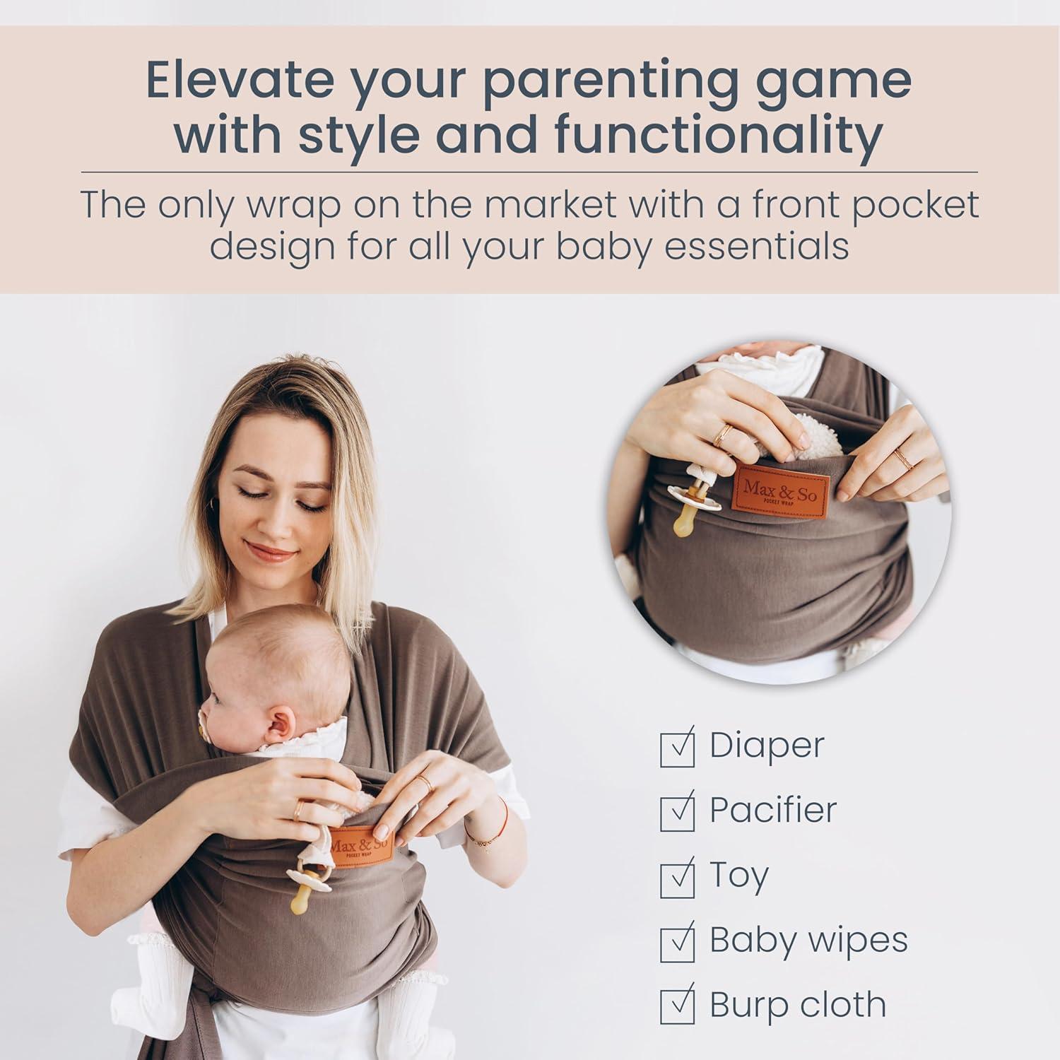 Fular Portabebés Algodón Premium Max&so Gris Tierra 3.6-15.9 kg