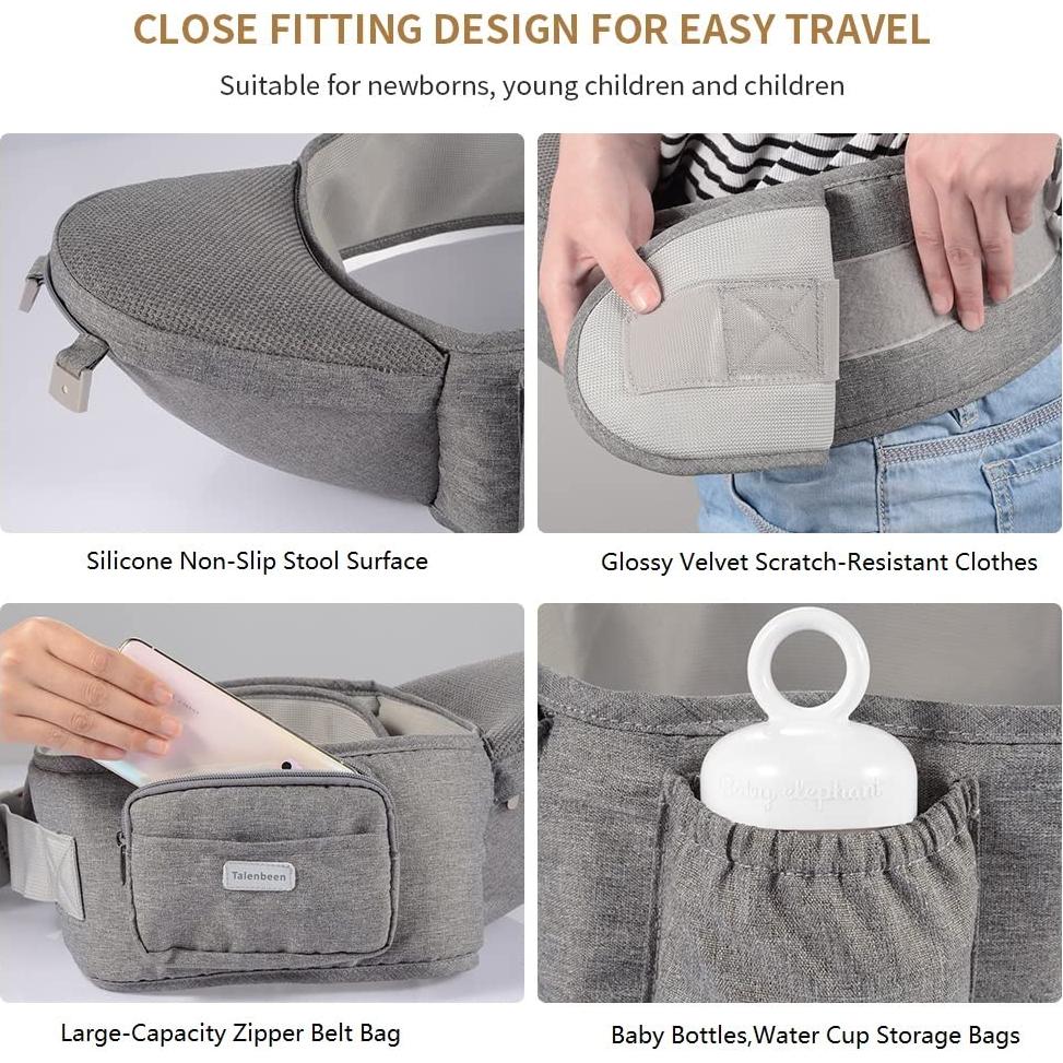 Portabebés TALENBEEN 6-en-1 Algodón Gris Claro 3.2-18.6 kg