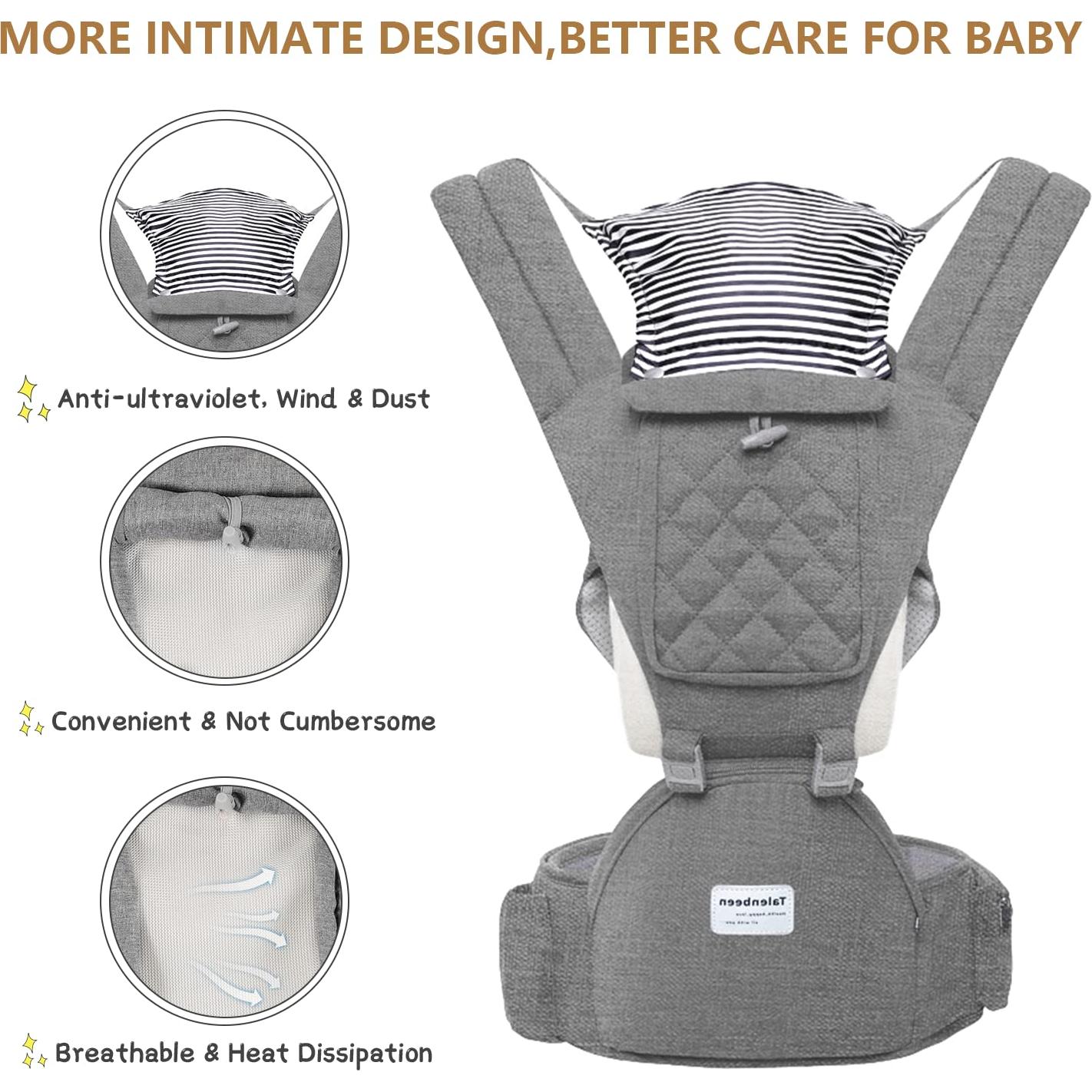 Portabebés TALENBEEN 6-en-1 Algodón Gris Claro 3.2-18.6 kg