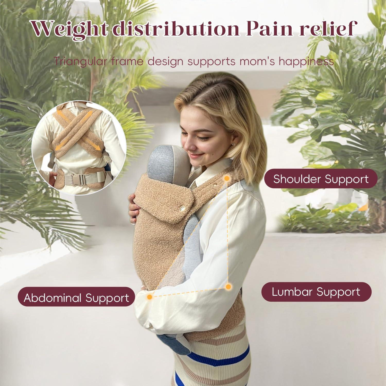 Portabebés Ergonómico 4 en 1 | Tela Suave | Soporta 3.2-15.9 kg