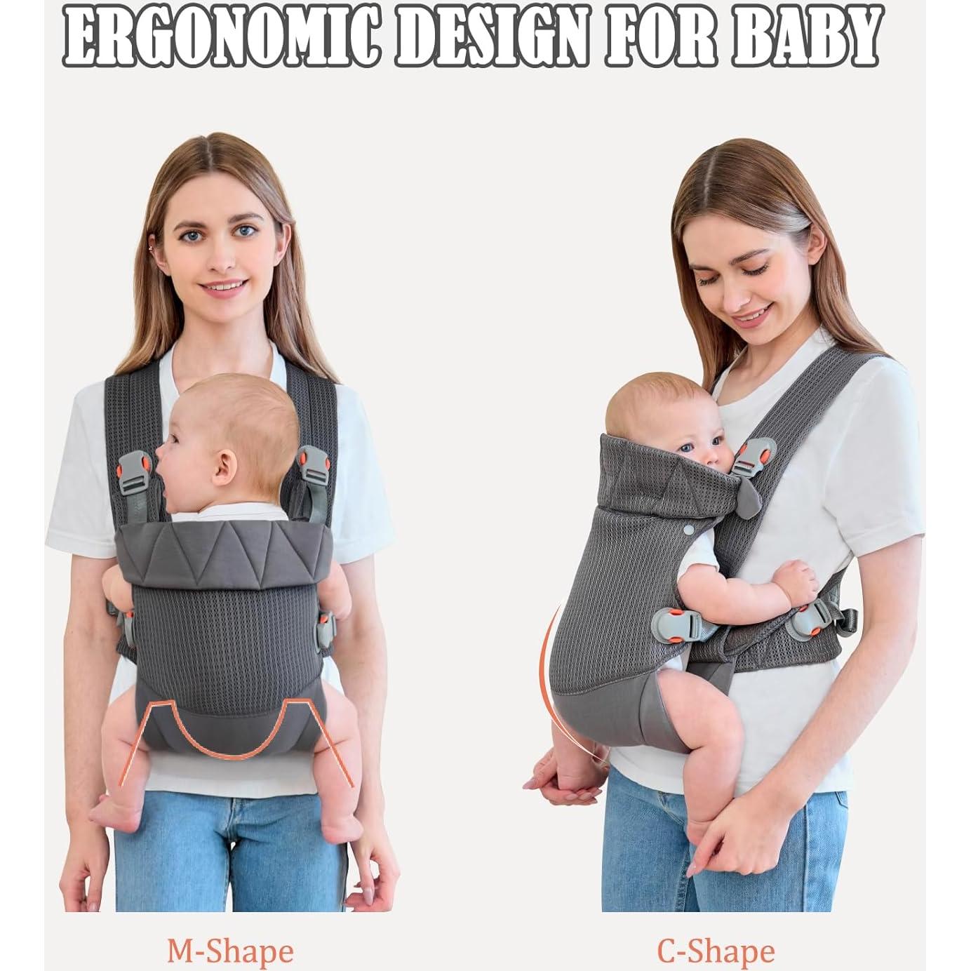 Portabebés Ergonómico IULONEE Gris Oscuro 3.2-20.4 kg